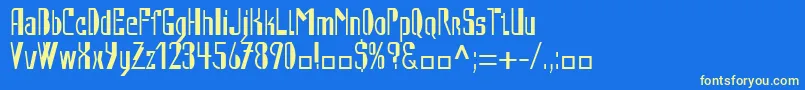 AutomatLtRegular Font – Yellow Fonts on Blue Background