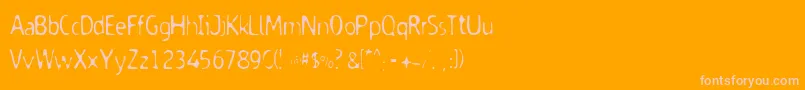 Dodgenburna Font – Pink Fonts on Orange Background