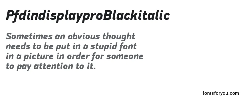 PfdindisplayproBlackitalic-fontti