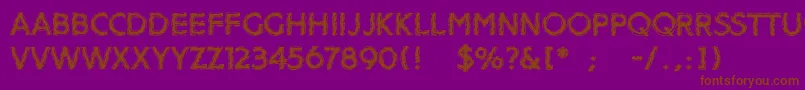 Distroya Font – Brown Fonts on Purple Background