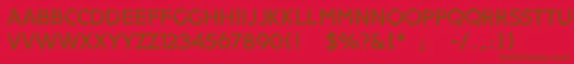 Distroya Font – Brown Fonts on Red Background