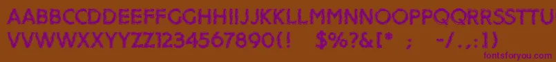 Distroya Font – Purple Fonts on Brown Background