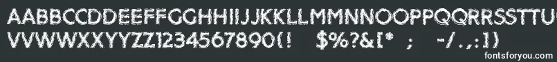 Distroya Font – White Fonts on Black Background