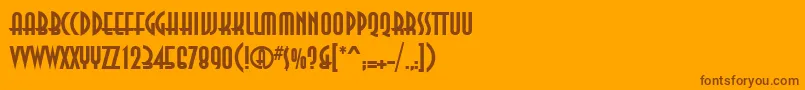 Ann75C Font – Brown Fonts on Orange Background