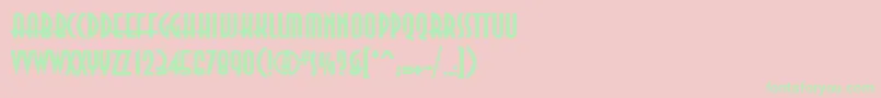 fuente Ann75C – Fuentes Verdes Sobre Fondo Rosa