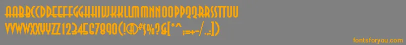 Ann75C Font – Orange Fonts on Gray Background