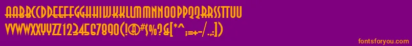 Ann75C Font – Orange Fonts on Purple Background