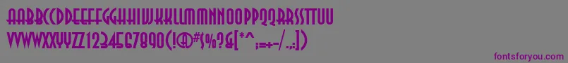 Ann75C Font – Purple Fonts on Gray Background