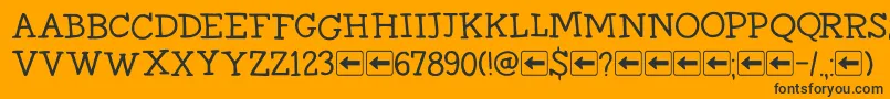 DkHomewardBoundIi Font – Black Fonts on Orange Background