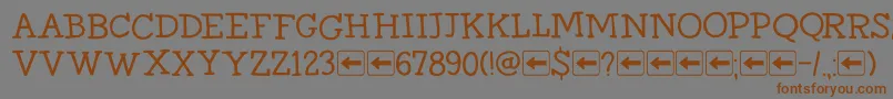 DkHomewardBoundIi Font – Brown Fonts on Gray Background