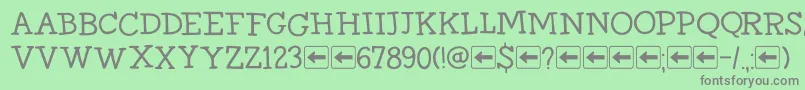 DkHomewardBoundIi Font – Gray Fonts on Green Background