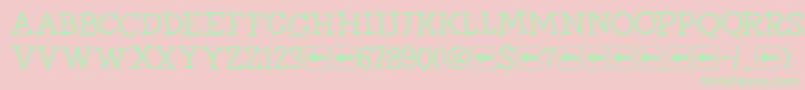 フォントDkHomewardBoundIi – ピンクの背景に緑の文字