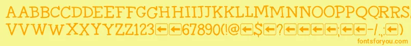 Подробнее о шрифте DkHomewardBoundIi Шрифт DkHomewardBoundIi – оранжевые шрифты на жёлтом фоне