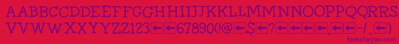 DkHomewardBoundIi-Schriftart – Violette Schriften auf rotem Hintergrund