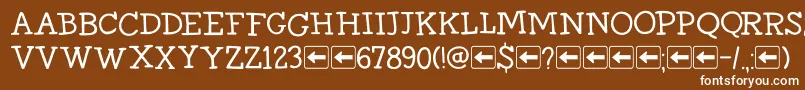 DkHomewardBoundIi Font – White Fonts on Brown Background