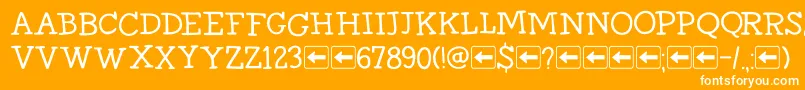 フォントDkHomewardBoundIi – オレンジの背景に白い文字