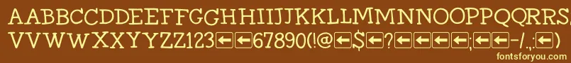 DkHomewardBoundIi Font – Yellow Fonts on Brown Background