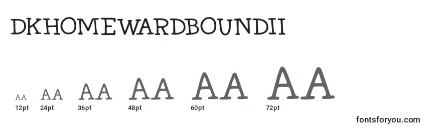 Размеры шрифта DkHomewardBoundIi