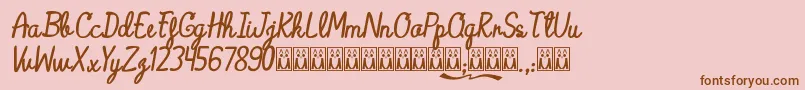 More about AlaskaCoffee Font AlaskaCoffee Font – Brown Fonts on Pink Background
