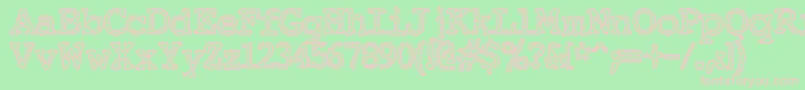 Elechac Font – Pink Fonts on Green Background