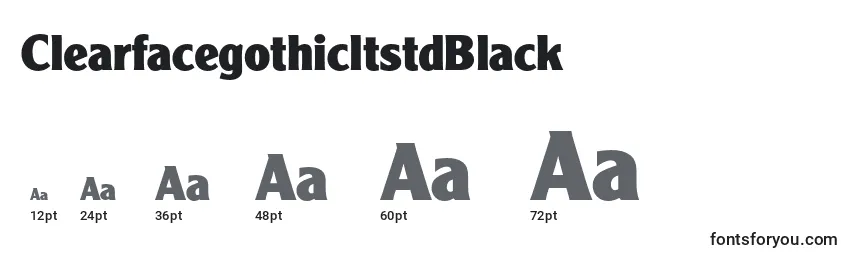 Размеры шрифта ClearfacegothicltstdBlack