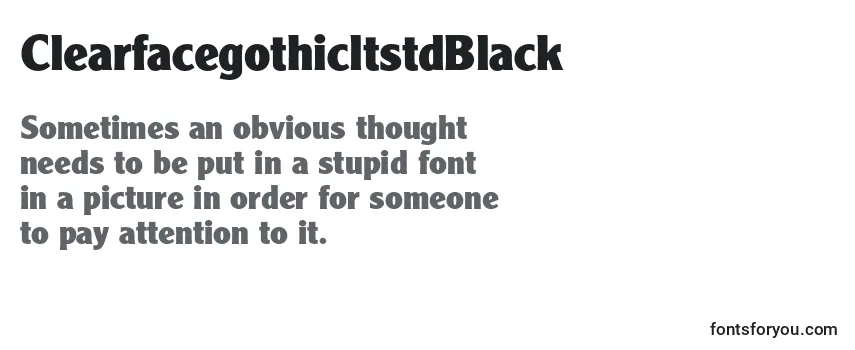 ClearfacegothicltstdBlack Font