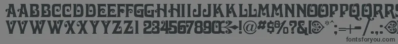 VictorianadisplaycapssskRegular Font – Black Fonts on Gray Background