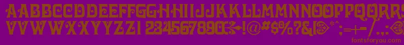 VictorianadisplaycapssskRegular Font – Brown Fonts on Purple Background