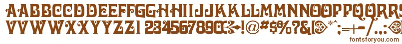 VictorianadisplaycapssskRegular Font – Brown Fonts on White Background