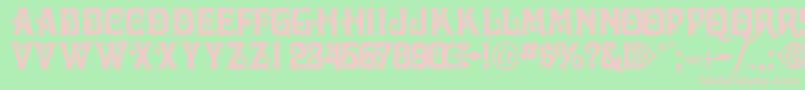 VictorianadisplaycapssskRegular Font – Pink Fonts on Green Background