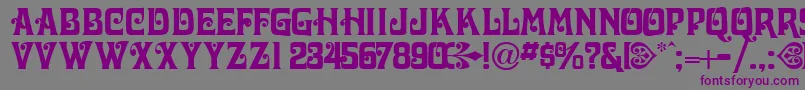 VictorianadisplaycapssskRegular Font – Purple Fonts on Gray Background