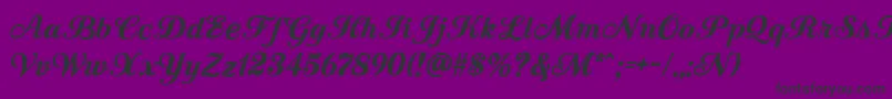 フォントCountryWesternScriptBlack – 紫の背景に黒い文字