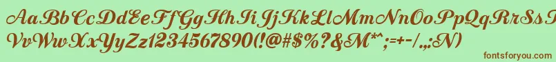 CountryWesternScriptBlack Font – Brown Fonts on Green Background