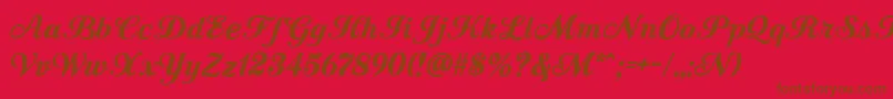 Шрифт CountryWesternScriptBlack – коричневые шрифты на красном фоне