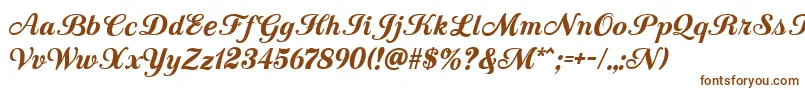 Шрифт CountryWesternScriptBlack – коричневые шрифты на белом фоне