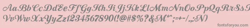 CountryWesternScriptBlack Font – Gray Fonts on Pink Background