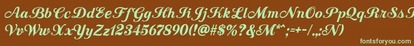 CountryWesternScriptBlack Font – Green Fonts on Brown Background