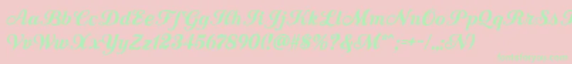 CountryWesternScriptBlack-Schriftart – Grüne Schriften auf rosa Hintergrund