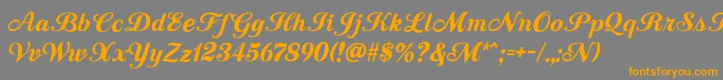 CountryWesternScriptBlack Font – Orange Fonts on Gray Background