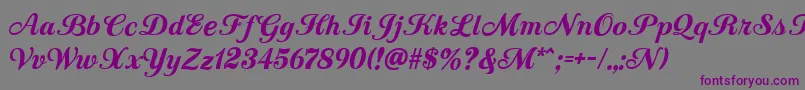 Шрифт CountryWesternScriptBlack – фиолетовые шрифты на сером фоне