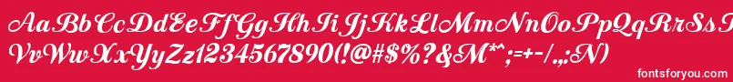 CountryWesternScriptBlack Font – White Fonts on Red Background