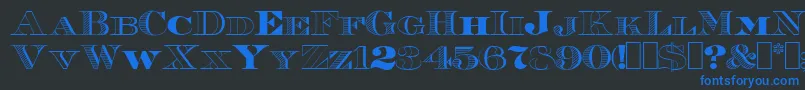 Weitere Informationen zur Roman38Sample-Schriftart Roman38Sample-Schriftart – Blaue Schriften auf schwarzem Hintergrund