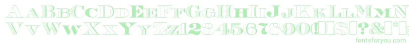 Roman38Sample-Schriftart – Grüne Schriften