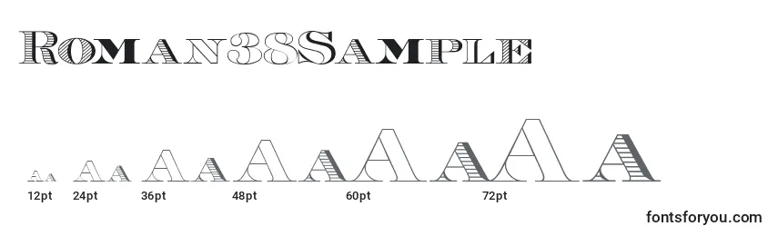 Размеры шрифта Roman38Sample