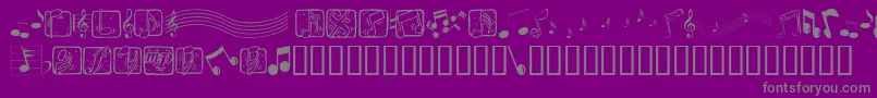 Musicele Font – Gray Fonts on Purple Background