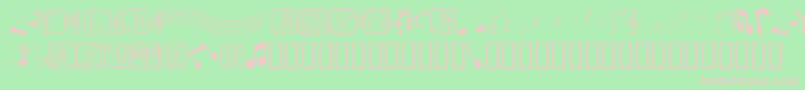 Musicele Font – Pink Fonts on Green Background