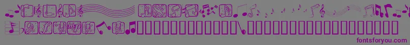 Musicele Font – Purple Fonts on Gray Background