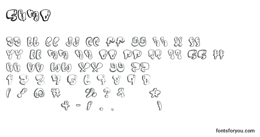 Czcionka Sumo – alfabet, cyfry, specjalne znaki