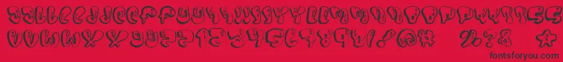 Sumo-fontti – mustat fontit punaisella taustalla