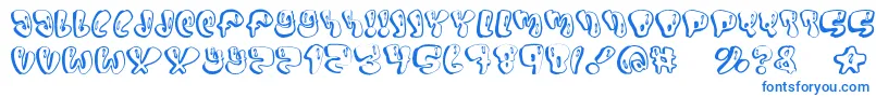 Sumo-fontti – siniset fontit valkoisella taustalla